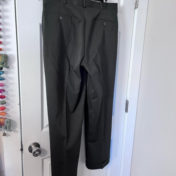 Slates Basics Men's Dress Pants Size 36/32, Dark Olive - Picture 4 of 6